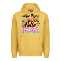 Antique Gold bye bye school hello pool Premium Hoodie - BarkalooDesign