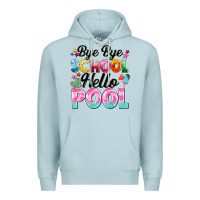 Blue Mist bye bye school hello pool Premium Hoodie - BarkalooDesign