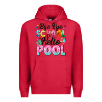 Cardinal bye bye school hello pool Premium Hoodie - BarkalooDesign