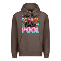 Coffee bye bye school hello pool Premium Hoodie - BarkalooDesign