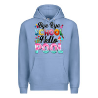 Colony Blue bye bye school hello pool Premium Hoodie - BarkalooDesign