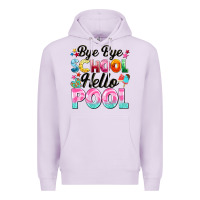 Lilac bye bye school hello pool Premium Hoodie - BarkalooDesign