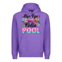 Purple bye bye school hello pool Premium Hoodie - BarkalooDesign