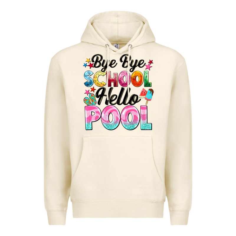 Bye Bye School Hello Pool Premium Hoodie by BarkalooDesign | Teevron