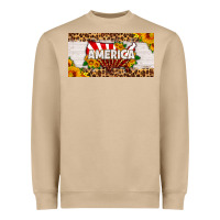 Mushroom america map sunflower license plate Heavyweight Sweatshirt - HRA Design Shop