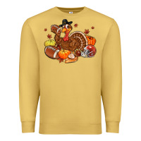 Antique Gold football turkey thanksgiving Premium Sweatshirt - MaliasSmallBusiness