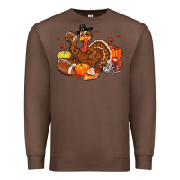 Chestnut football turkey thanksgiving Premium Sweatshirt - MaliasSmallBusiness