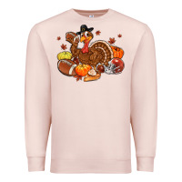Pale Pink football turkey thanksgiving Premium Sweatshirt - MaliasSmallBusiness
