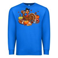 True Royal football turkey thanksgiving Premium Sweatshirt - MaliasSmallBusiness