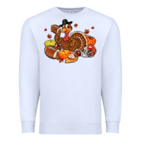 White football turkey thanksgiving Premium Sweatshirt - MaliasSmallBusiness