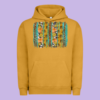 Fall Sunflower Brushstrokes Urban Hoodie Designed By Nancycooperartshop