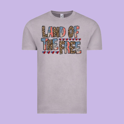 Land Of The Free Vintage Tee Designed By Racoondesign
