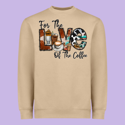 For The Love Of The Coffe Heavyweight Sweatshirt Designed By Cowhidedigitalart