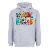 Heather Grey school nurse Heavyweight Hoodie - NancyCooperArtShop