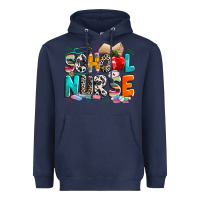 Navy school nurse Heavyweight Hoodie - NancyCooperArtShop