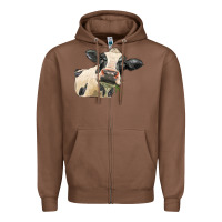 Chestnut holstein heifer face Zipper Hoodie - LillyAllenDesigns