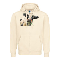 Sandshell holstein heifer face Zipper Hoodie - LillyAllenDesigns