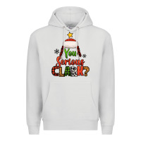 Dove Grey you serious clark christmas tree Premium Hoodie - Jasminsmagicworld