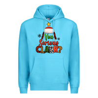 Ocean Blue you serious clark christmas tree Premium Hoodie - Jasminsmagicworld