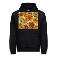 Black Fall leaves Urban Hoodie - NancyCooperArtShop