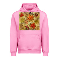 Fuchsia Pink Fall leaves Urban Hoodie - NancyCooperArtShop