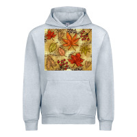 Heather Grey Fall leaves Urban Hoodie - NancyCooperArtShop
