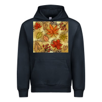 Navy Fall leaves Urban Hoodie - NancyCooperArtShop