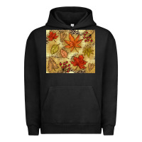 Pigment Black Fall leaves Urban Hoodie - NancyCooperArtShop