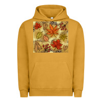 Pigment Peanut Butter Fall leaves Urban Hoodie - NancyCooperArtShop