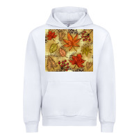 White Fall leaves Urban Hoodie - NancyCooperArtShop