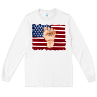 White american flag with hand Long Sleeve Tee - Artiststas