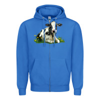 True Royal holstein cow sitting Zipper Hoodie - LillyAllenDesigns