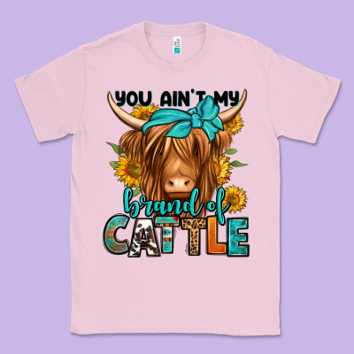You Ain't My Brand Of Cattle Longhaired Cow Classic Tee Designed By Jasminsmagicworld