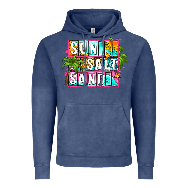 Sun Salt Sand Summer Vintage Hoodie by Zillion Design Studio | Teevron