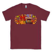 Burgundy give thanks to the lord for he is good Classic Tee - CowhideDigitalArt