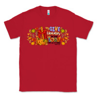 Red give thanks to the lord for he is good Classic Tee - CowhideDigitalArt