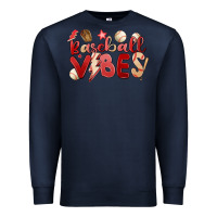 Navy baseball vibes Premium Sweatshirt - MaliasSmallBusiness