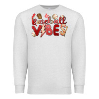 Oatmeal Heather baseball vibes Premium Sweatshirt - MaliasSmallBusiness