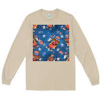 Mushroom 4th of july hotdog seamless pattern Long Sleeve Tee - BundleAndBundleShop