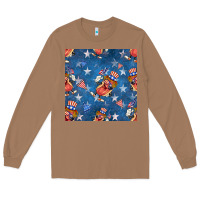 Toasted Coconut 4th of july hotdog seamless pattern Long Sleeve Tee - BundleAndBundleShop
