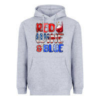 Heather Grey red wine and blue Heavyweight Hoodie - MaliasSmallBusiness