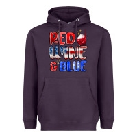 Plum red wine and blue Heavyweight Hoodie - MaliasSmallBusiness