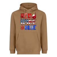 Toasted Coconut red wine and blue Heavyweight Hoodie - MaliasSmallBusiness
