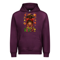 Mauve Wine merry and bright christmas afro messy bun Urban Hoodie - texasbilliewilder