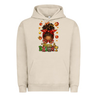 Pigment French Oak merry and bright christmas afro messy bun Urban Hoodie - texasbilliewilder