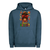 Pigment Midnight Navy merry and bright christmas afro messy bun Urban Hoodie - texasbilliewilder