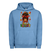 Pigment Pebble Blue merry and bright christmas afro messy bun Urban Hoodie - texasbilliewilder