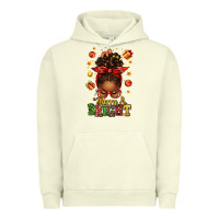 Pigment Pistachio merry and bright christmas afro messy bun Urban Hoodie - texasbilliewilder