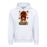 White merry and bright christmas afro messy bun Urban Hoodie - texasbilliewilder