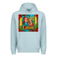 Blue Mist hundred percent latina strong woman Premium Hoodie - Jasminsmagicworld